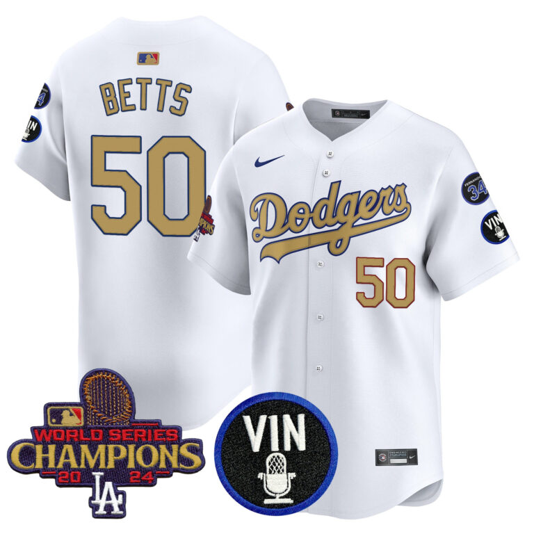 Men Los Angeles Dodgers #50 Betts white Sakura Edition Nike MLB 2025 Jersey style 3